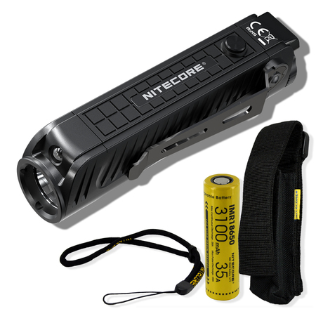P18 1800 Lumen Compact Flashlight with Silent Tactical Switch and Auxiliary Red LED -  NITECORE